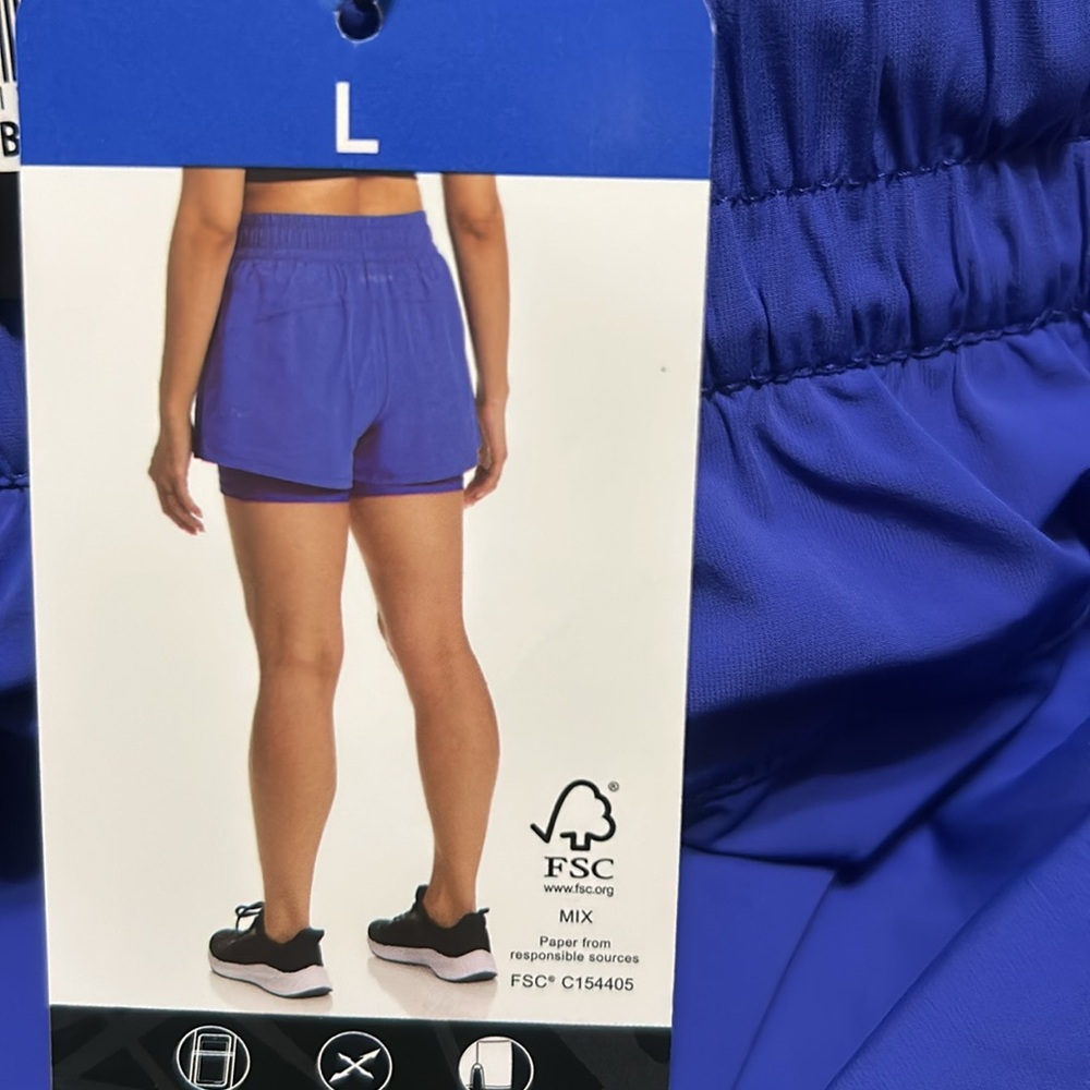 Spyder active shorts lined with pockets on both shorts NWT perennial blue L, XS - Picture 5 of 7